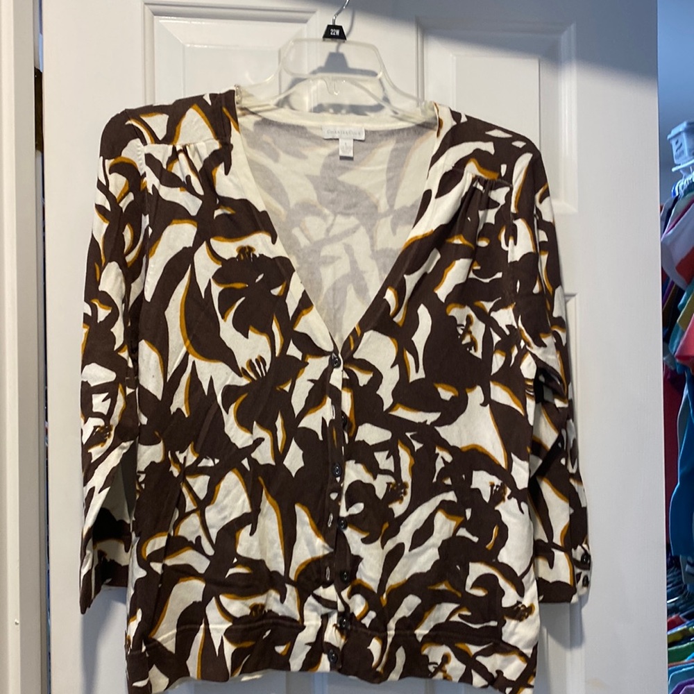 Charter club v- neck cardigan, L